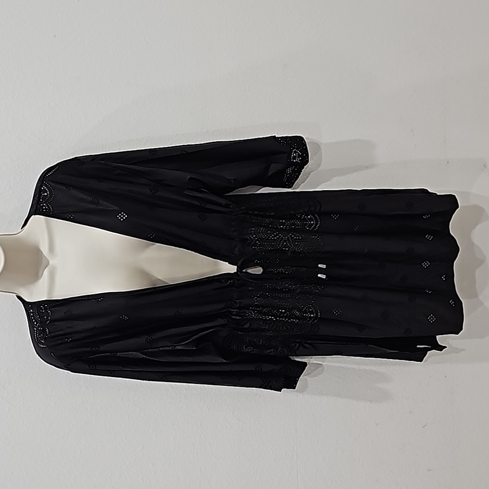 Maxina Blu Kimono Black swimsuit cover up Size XL Pullover
